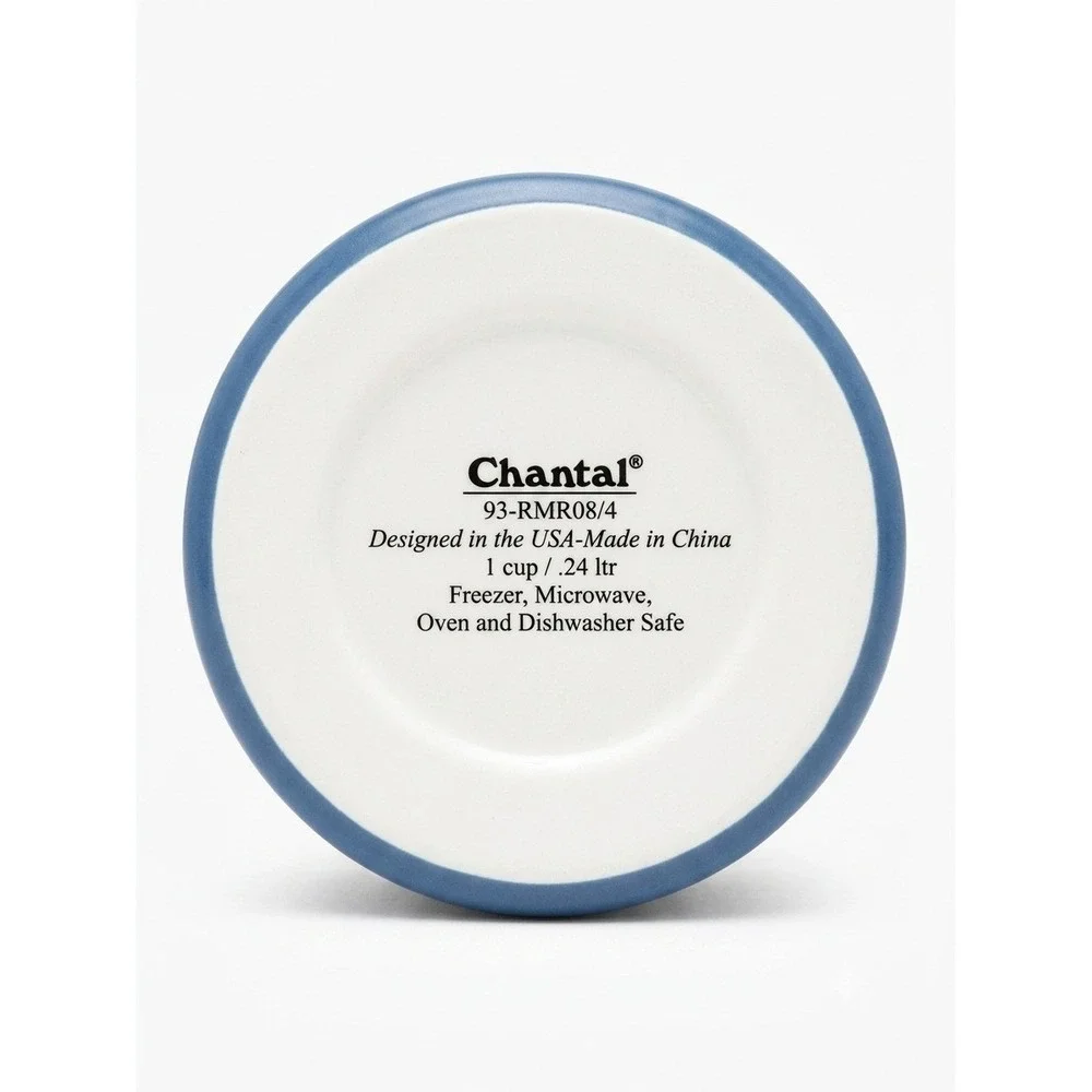Chantal Blue Fluted Ceramic Ramekins 1 Cup Baking Cups Set of 3 93-RMR08/4